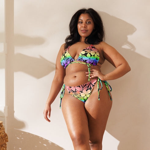 LGBTQ Rainbow Pride Aloha String Bikini